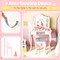 MDF Kids Vanity Set with Mirror, Drawer, Stool, Accessories and Convertible Design